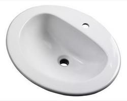 21 in. Drop-in Oval Vitreous China Bathroom Sink in White