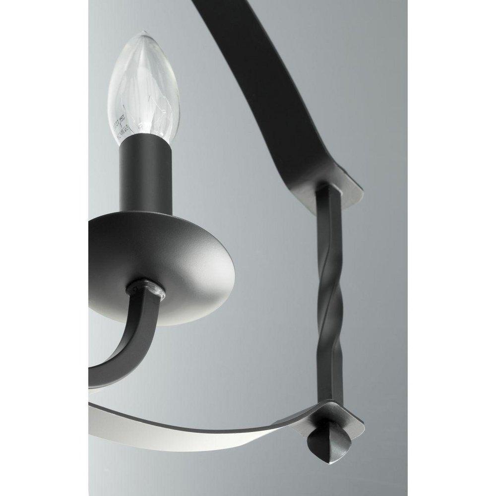 Progress Lighting Matte Black 3-Light 60W Candelabra E-12 Incandescent Chandelier 