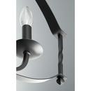 Progress Lighting Matte Black 3-Light 60W Candelabra E-12 Incandescent Chandelier 