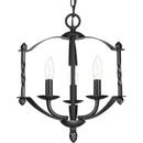 Progress Lighting Matte Black 3-Light 60W Candelabra E-12 Incandescent Chandelier 