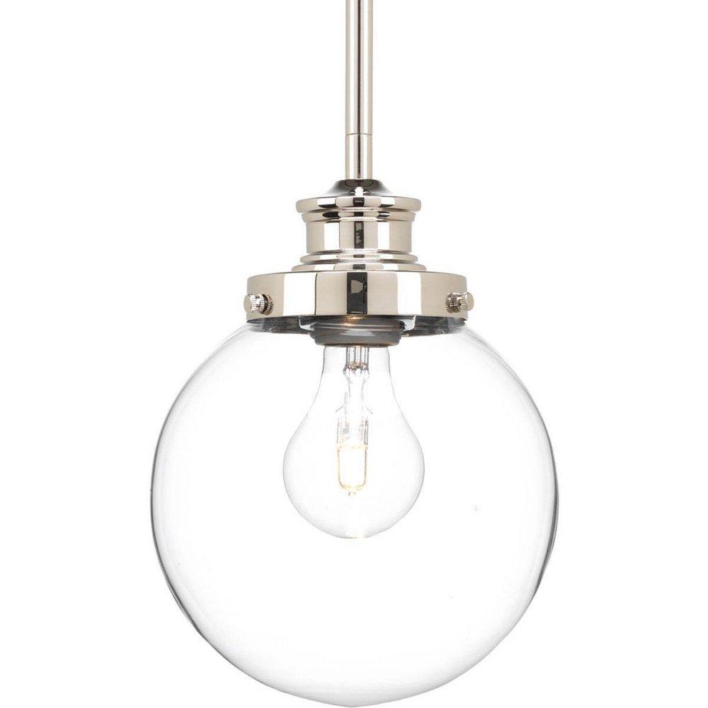 Progress Lighting Polished Nickel 100W 1-Light Medium Pendant 