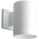 8 in. 17W 1-Light Outdoor LED Wall Sconce in White