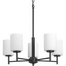 Progress Lighting Textured Black 100W 5-Light Medium E-26 Base Incandescent Chandelier 