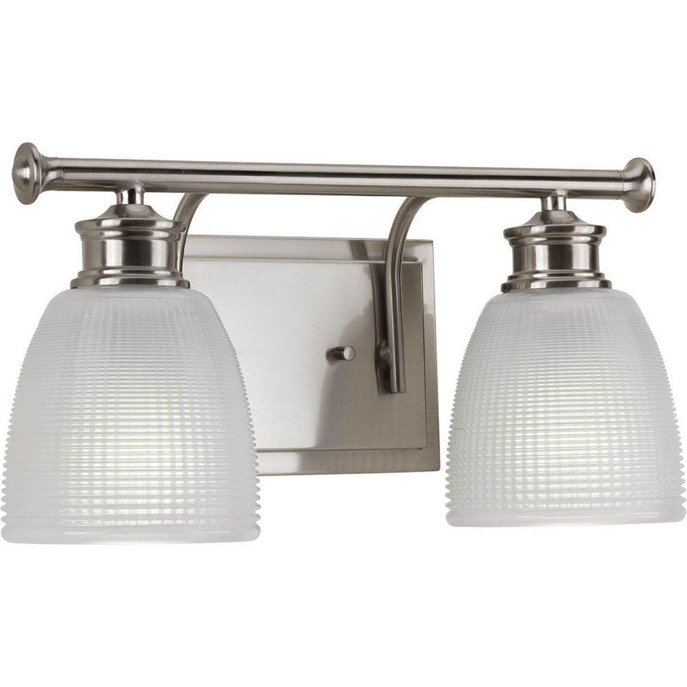 Progress Lighting Brushed Nickel 2-Light Bath and Vanity Light 