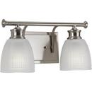 2-Light Bath and Vanity Light in Brushed Nickel