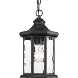 100W 1-Light Medium E-26 Base Incandescent Hanging Lantern in Black