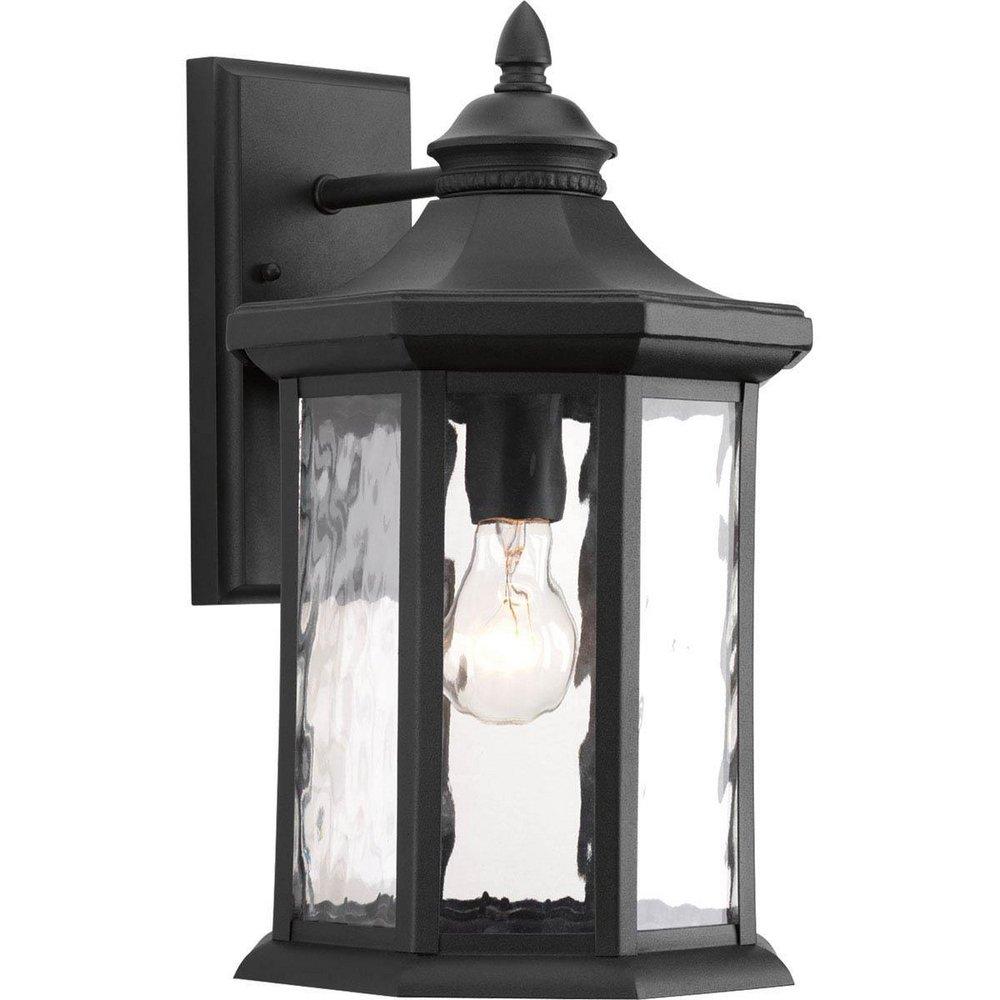 Progress Lighting Black 15-7/8 in. 100W 1-Light Outdoor Wall Lantern 