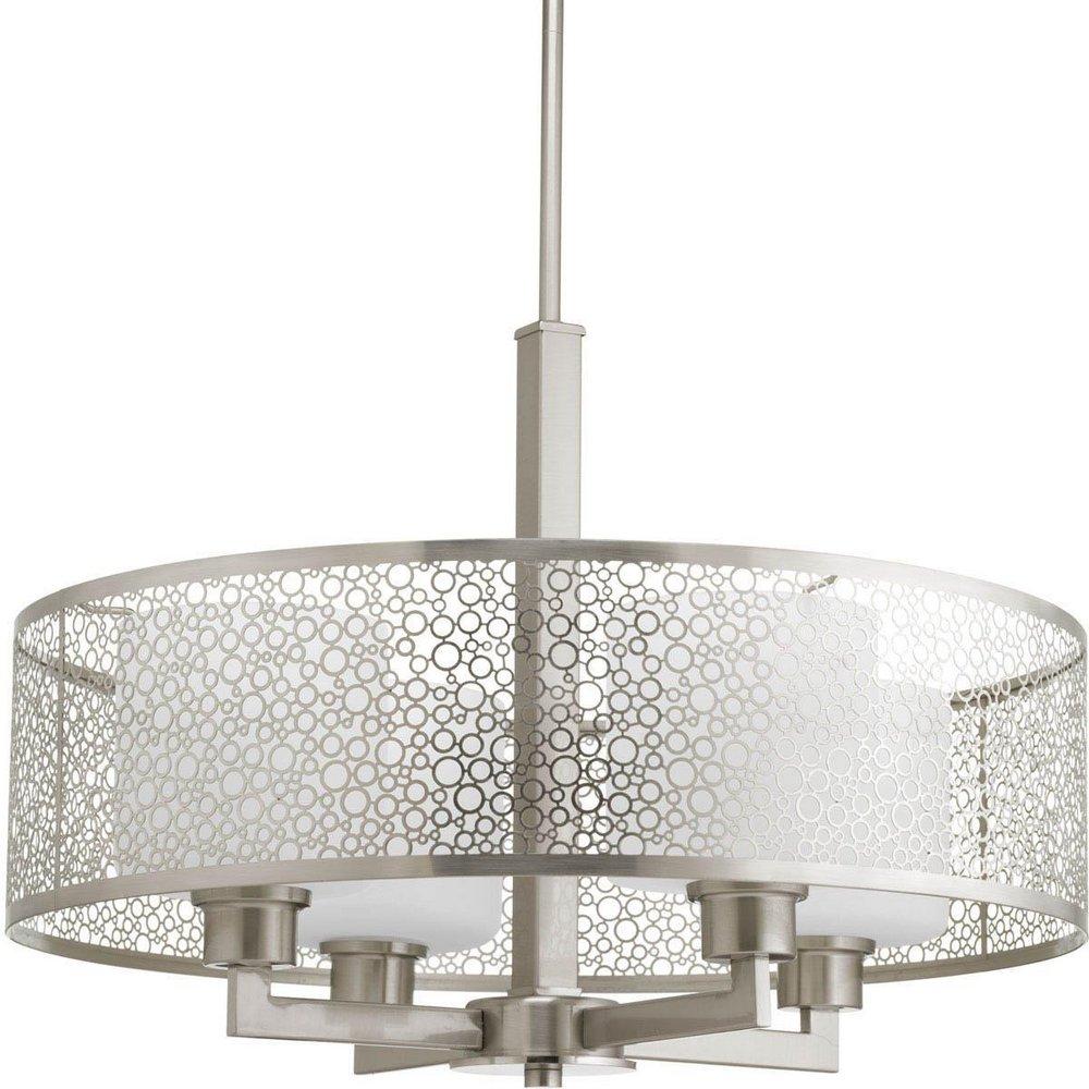 Progress Lighting Brushed Nickel 4-Light Medium E-26 Base Chandelier 