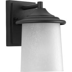 8-11/16 in. 100W 1-Light Wall Lantern in Black