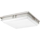 17W 3-Light LED Flushmount Ceiling Fixture in Brushed Nickel