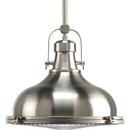 16 in. 17W 1-Light LED Pendant in Brushed Nickel