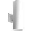 8-7/8 in. 17W 2-Light Outdoor LED Wall Sconce in White