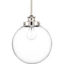 Progress Lighting Polished Nickel 1-Light Medium E-26 Base Pendant 