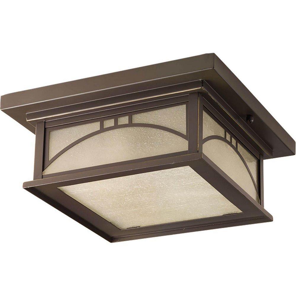 Progress Lighting Antique Bronze 75W 2-Light Outdoor Ceiling Light 