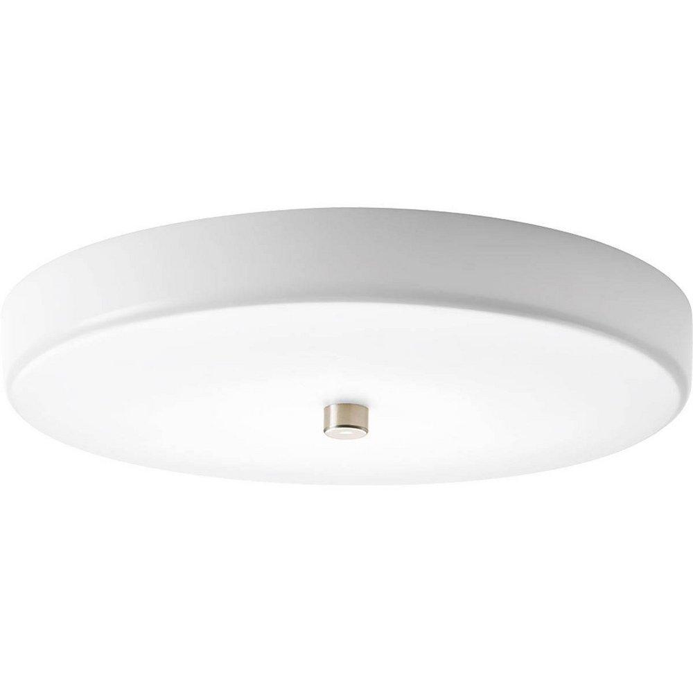 Progress Lighting Brushed Nickel 17W 1-Light 120V LED Round Wall or Ceiling Mount Fixture 