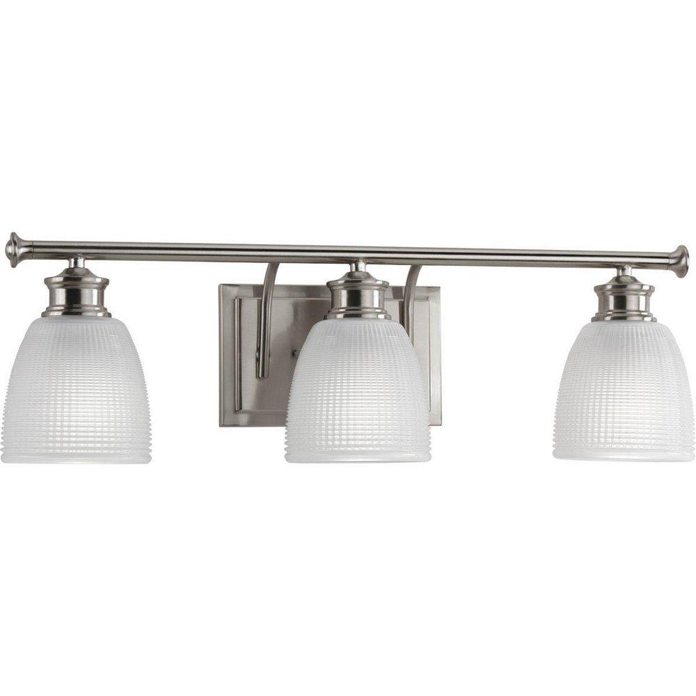 Progress Lighting Brushed Nickel 3-Light Bath and Vanity Light 