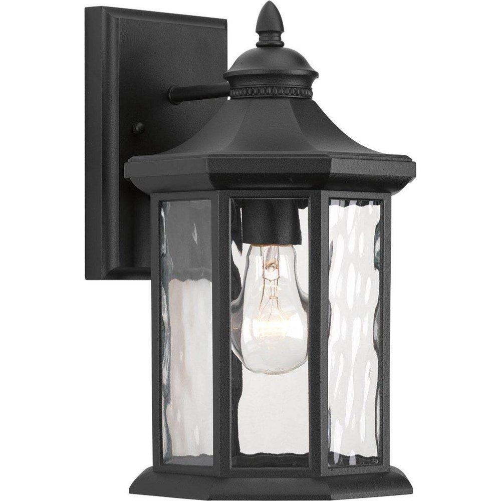 Progress Lighting Black 12-1/2 in. 100W 1-Light Outdoor Wall Lantern 