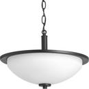Progress Lighting Black 100W 2-Light Medium E-26 Base Incandescent Semi-Flushmount Ceiling Fixture 