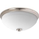 Progress Lighting Polished Nickel 60W 2-Light Medium E-26 Base Incandescent Flushmount Ceiling Fixture 