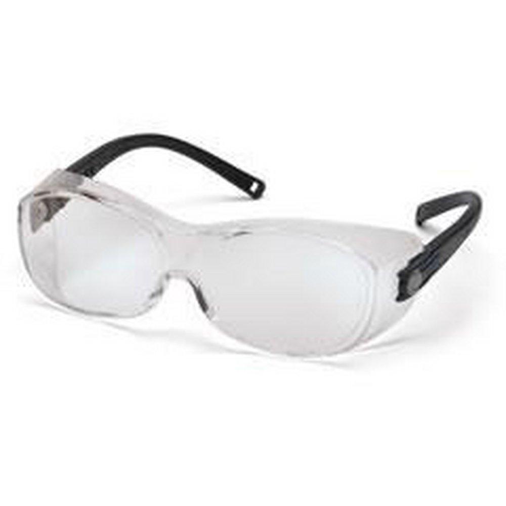 Pyramex Safety Products Nylon and Polycarbonate Safety Glasses with Black Frame and Anti-fog Lens 
