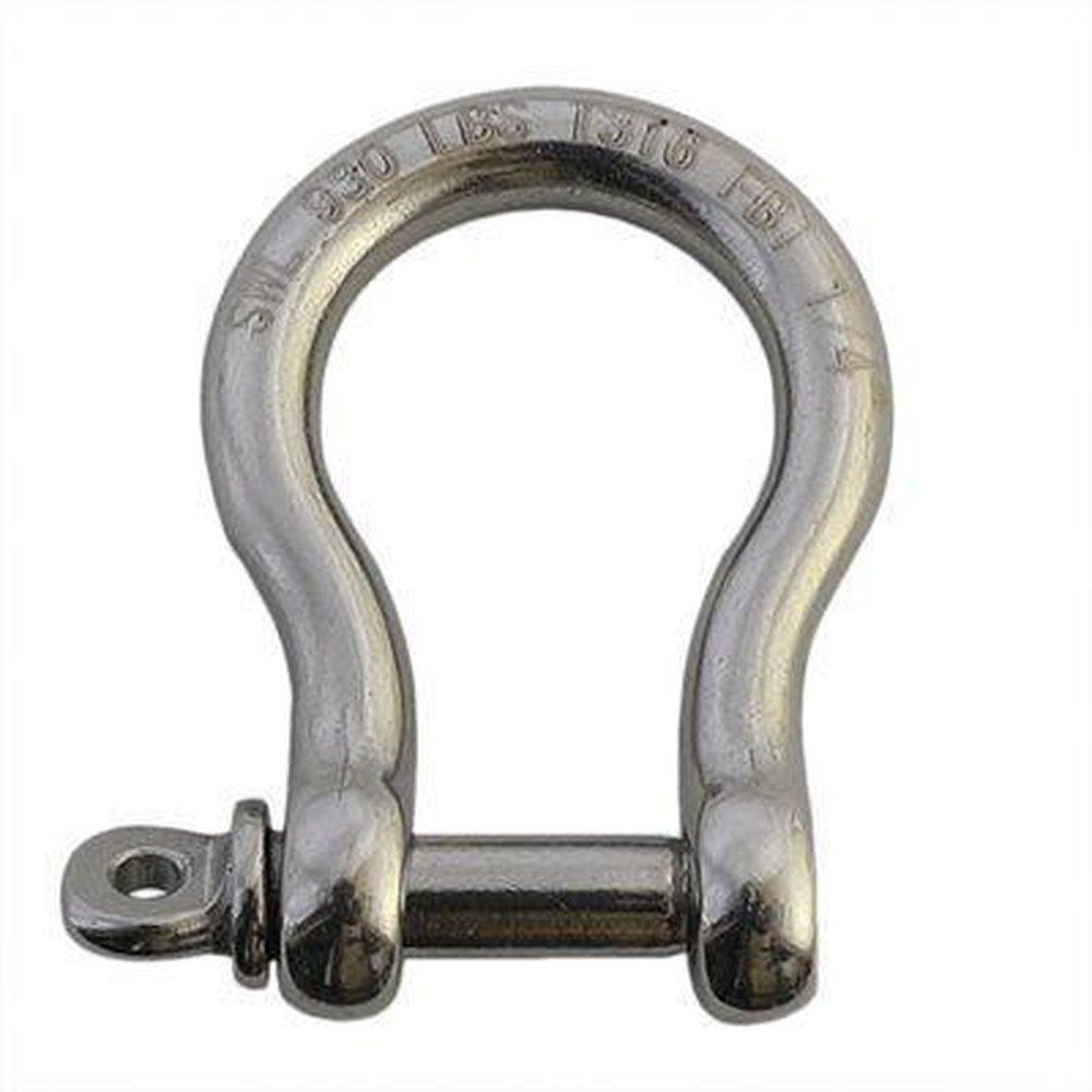 Stainless Steel Screw Pin Bow Shackle 