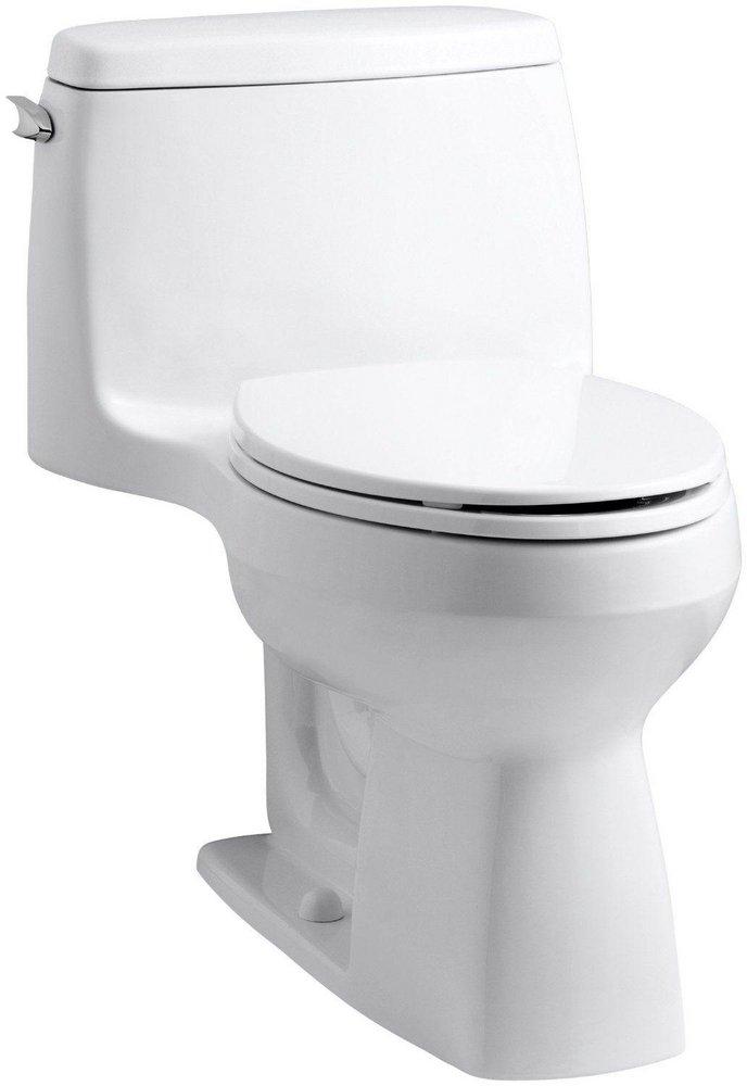 KOHLER White 1.28 gpf Elongated Toilet 