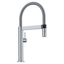 Single Handle Pull Down Kitchen Faucet in Classic Steel