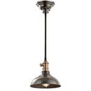 7-1/2 in. 1-Light Mini Pendant or Wall Sconce in Olde Bronze