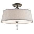 Kichler Lighting Olde Bronze 100W 3-Light Medium E-26 Base Incandescent Semi-Flushmount Ceiling Fixture 