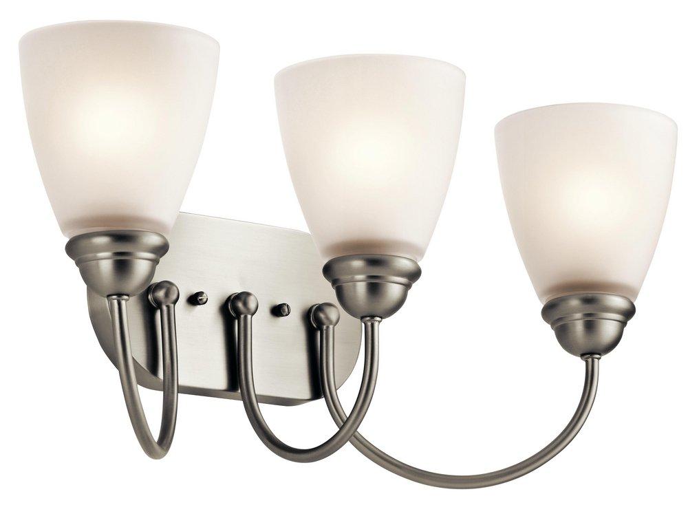 Kichler Lighting Brushed Nickel 3-Light Bath Light 