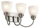 Kichler Lighting Brushed Nickel 3-Light Bath Light 