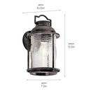 Kichler Lighting Weathered Zinc 1-Light Medium Outdoor Lantern 