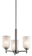Kichler Lighting Brushed Nickel 100W 3-Light Mini Chandelier 