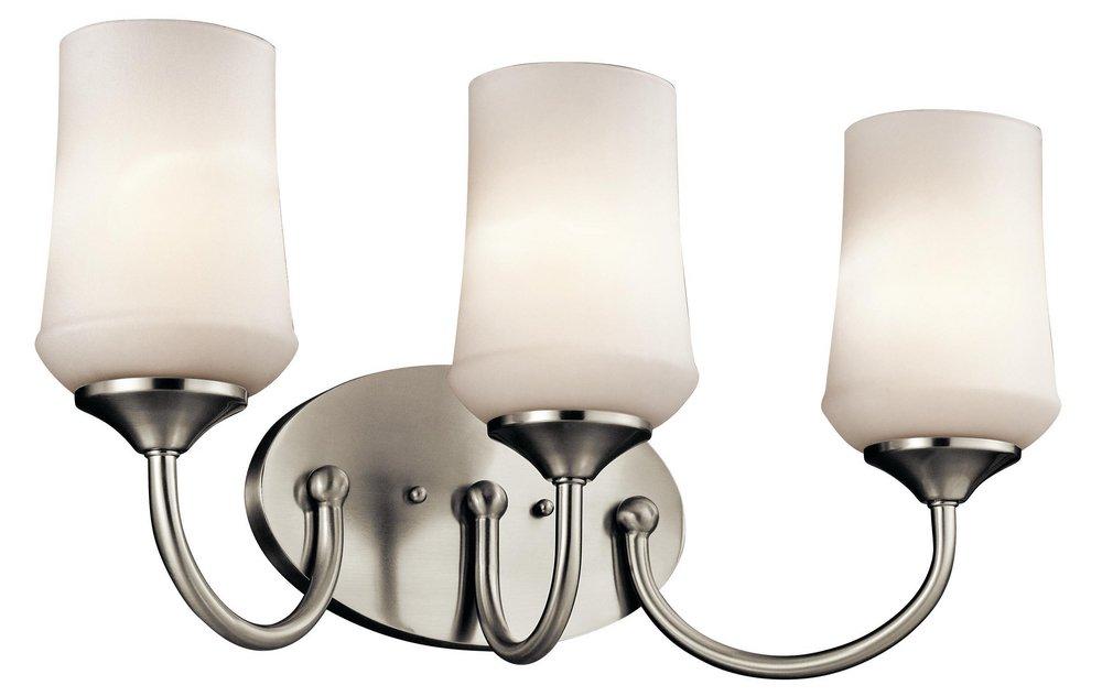 Kichler Lighting Brushed Nickel 3-Light 30W Bath Light 