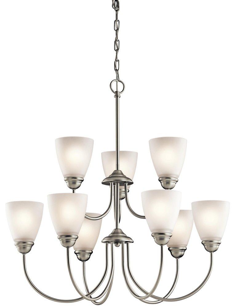 Kichler Lighting Brushed Nickel 28 in. 9-Light Medium E-26 Base Chandelier 