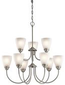 Kichler Lighting Brushed Nickel 28 in. 9-Light Medium E-26 Base Chandelier 