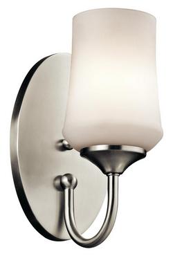 1-Light Wall Sconce in Brushed Nickel