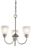 Kichler Lighting Brushed Nickel 18 in. 100W 3-Light Medium Incandescent Ceiling Light 