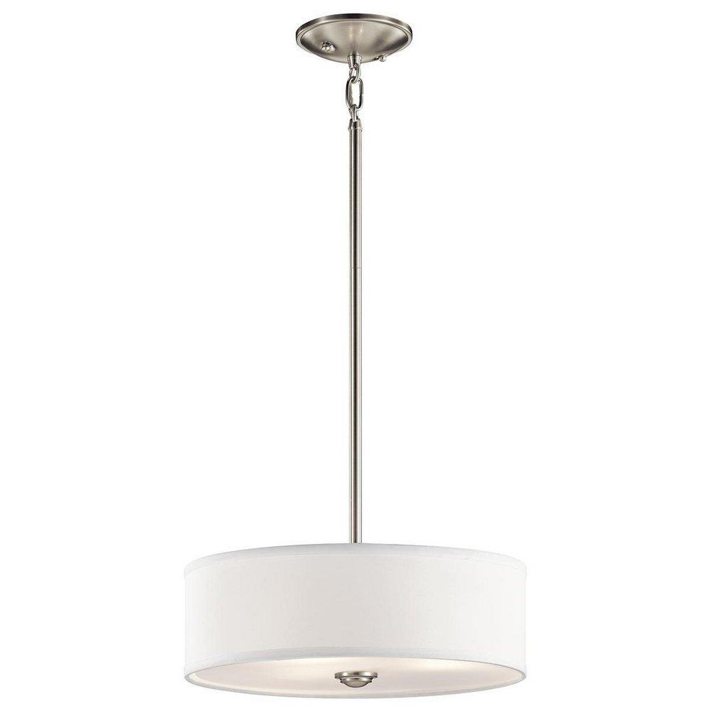 Kichler Lighting Brushed Nickel 100W 3-Light Medium Incandescent Semi-Flush Ceiling Light 