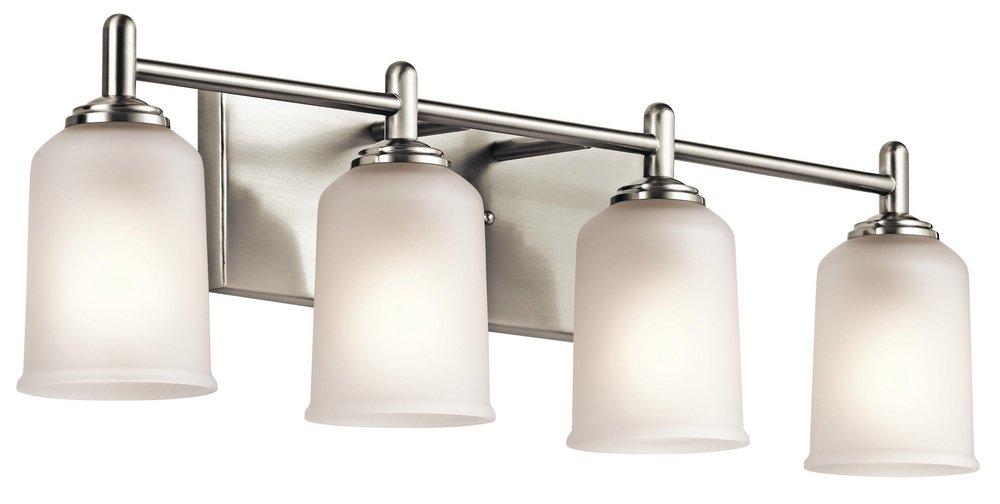 Kichler Lighting Brushed Nickel 100W 4-Light Medium E-26 Base Incandescent Bath Light 