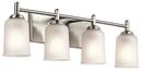 Kichler Lighting Brushed Nickel 100W 4-Light Medium E-26 Base Incandescent Bath Light 