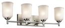 Kichler Lighting Brushed Nickel 100W 4-Light Medium E-26 Base Incandescent Bath Light 