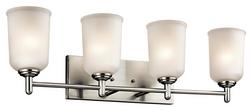 4-Light Bath Light in Brushed Nickel
