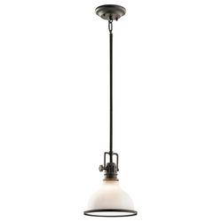 100W 1-Light Incandescent Mini Pendant in Olde Bronze