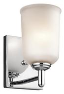100W 1-Light Medium E-26 Base Incandescent Wall Sconce in Polished Chrome