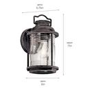 Kichler Lighting Weathered Zinc 1-Light 75W Small Outdoor Lantern 