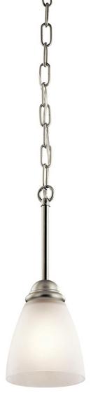 Kichler Lighting Brushed Nickel 4-3/4 in. 100W 1-Light Medium Incandescent Ceiling Light 