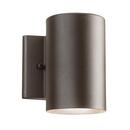 11W 1-Light Wall Mount LED Outdoor Downlight in Textured Architectural Bronze