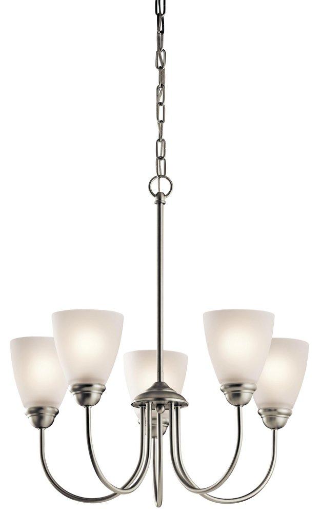 Kichler Lighting Brushed Nickel 22 in. 100W 5-Light Medium Incandescent Ceiling Light 