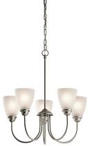 Kichler Lighting Brushed Nickel 22 in. 100W 5-Light Medium Incandescent Ceiling Light 